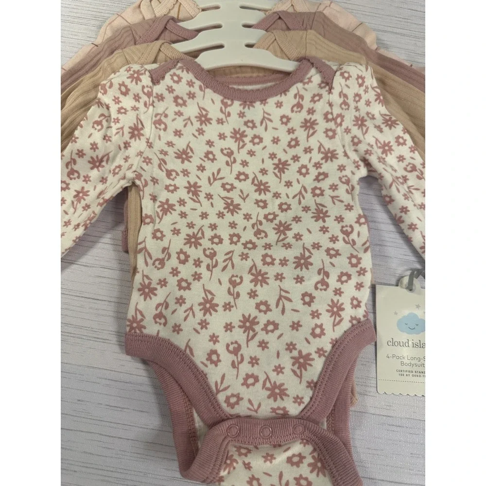 Cloud Island Baby Girls Newborn NB 0M Bodysuits Pants Sleep Play Romper Lot 11pc